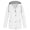 White jacket for women, variant on wycnly 2023 Winter Womens Trench Jacket Plus Size Rain Coat for Women Casual Solid Outdoor Lightweight Hooded Overcoat Long Sleeve Zip up Drawstring Windbreaker Long Coat Up to 65% off