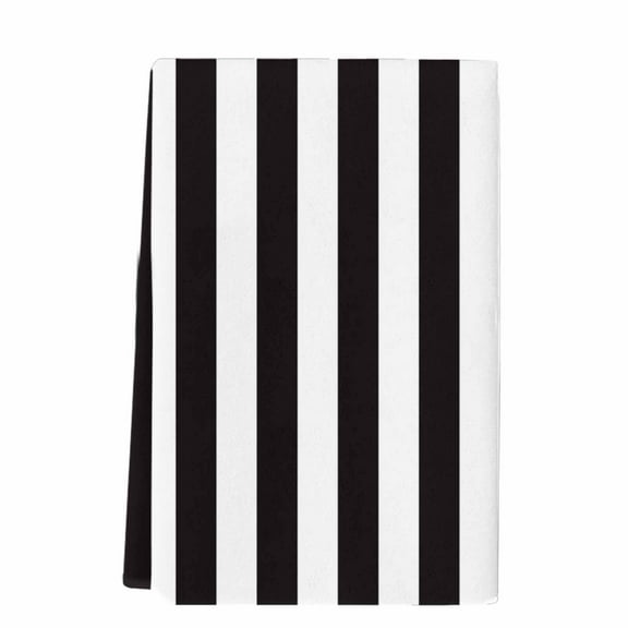 Dish Towels, Black and White Stripes Absorbent Kitchen Towels 1 PC, Modern Design Microfiber Hand Towels Dish Cloths Tea Towels for Home  Bathroom,18X28-Inch,