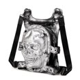 thumbnail image 3 of Mochila con remaches personalizada con cabeza de calavera dorada tridimensional original, tendencia de moda europea y americana, mochila para mujer, 3 of 5