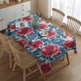 thumbnail image 2 of Pioneer Flower Floral Print Pattern Rectangle Tablecloth 60"x84",Waterproof Polyester Rectangle Table Cloth, Wipeable Spillproof Polyester Tablecloth for Dining, Camping, Indoor and Outdoor, 2 of 5