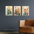 thumbnail image 2 of Set of 3 Wildflowers Colourful Watercolour Floral Artworks Spring Flower Field Unframed Wall Art Living Room Poster Prints Pack, 2 of 5