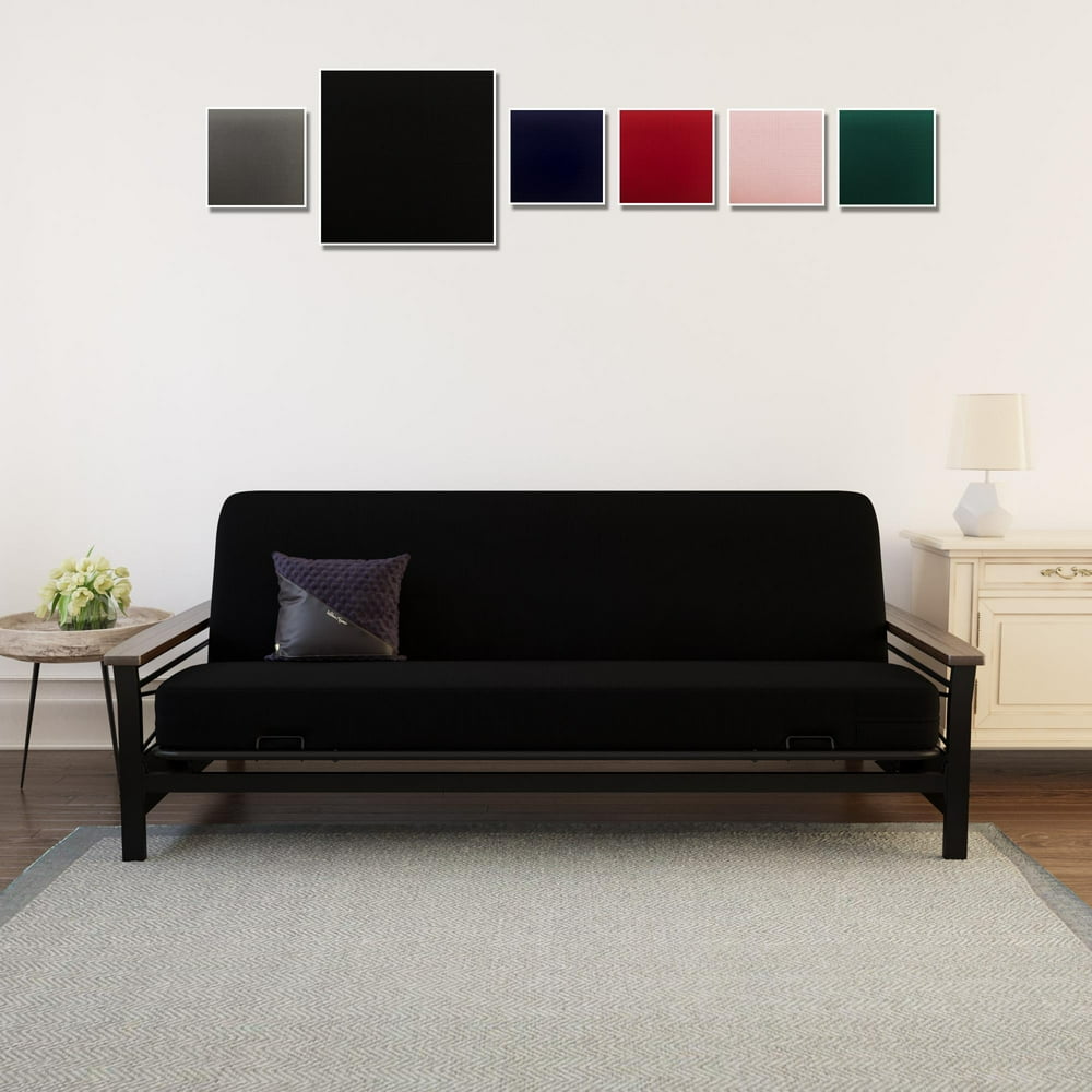 DHP Futon Mattress Slipcover, Black