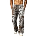 thumbnail image 7 of Havenx Mens Baggy Camo Pants Wide Leg Dry Leaf Print Elastic Waist Sweat Pant with Pockets Open Bottom Camouflage Bottoms Casual Fashion Y2k Loose Fit Jogger Clothing,Light Gray S, 7 of 7