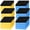 Yellow, Blue, variant on 50 Pcs Plastic Vinyl Squeegee 4 Inch Felt Edge Squeegee for Car Window Windshield Glass Cleaning Tool Vinyl Scraper Decal Applicator Tool with Black Fabric Felt Edge, Blue Yellow