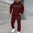 thumbnail image 2 of CONZONE Mens Sweatsuit 2 Piece Sets Casual Men's Jogging Tracksuit Set Letter Graphic Pullover Hoodie Pants Sweat Suit for Men Cozy Fall Winter Athletic Track Suit Outfits, 2 of 4