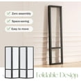 thumbnail image 4 of Acrylic Room Divider,4-Panel Freestanding Partition Screen, Frosted Translucent Privacy Panel - Lightweight Modern Divider for Home Office Studio (Black, 4 Panels), 4 of 7