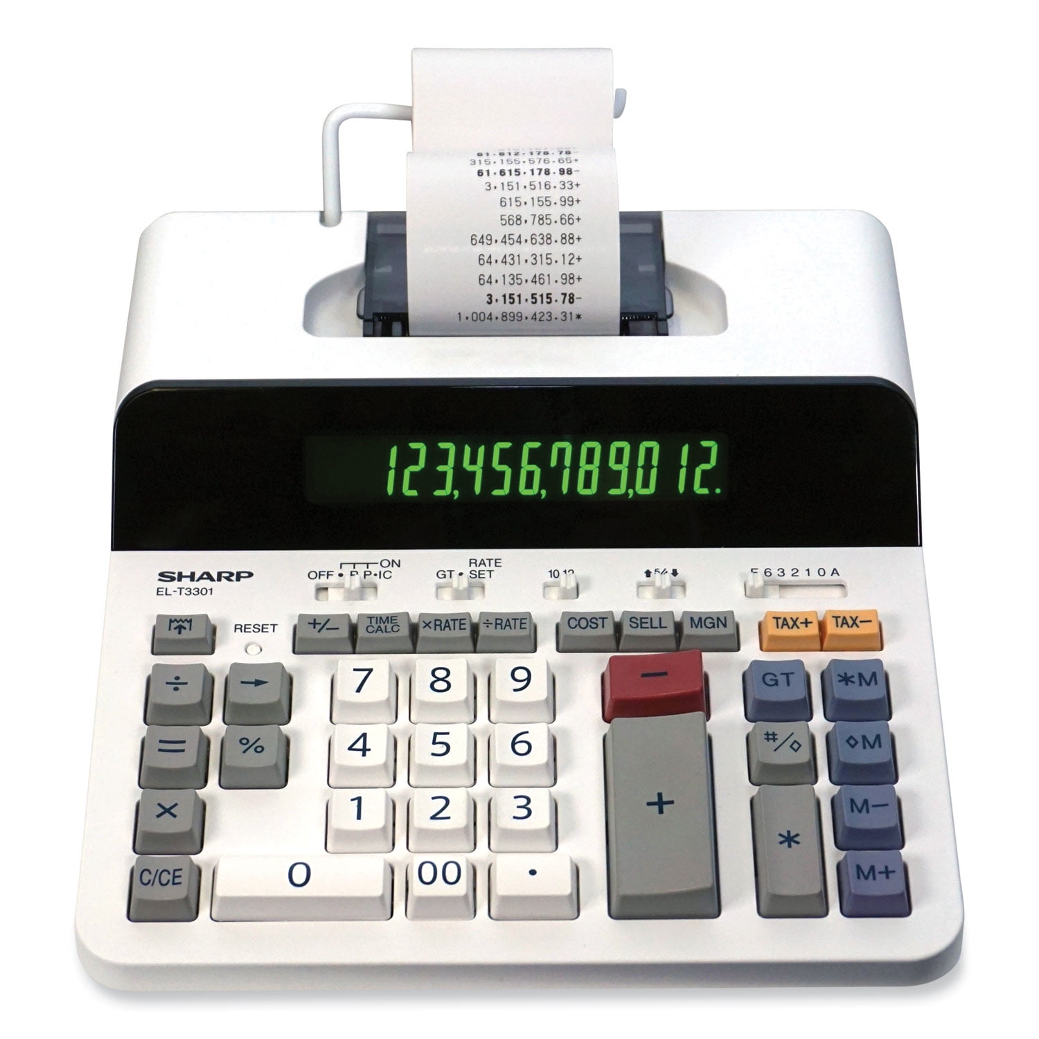 Sharp Calculators EL-T3301 Black Print Thermal Printing Calculator