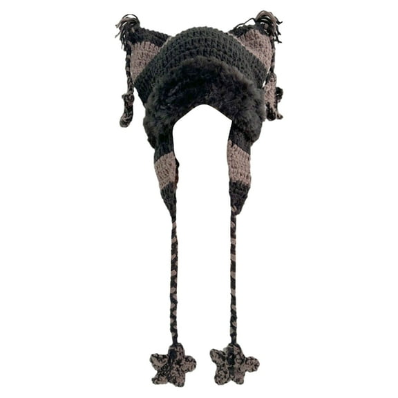 ROZYARD Winter Warm Cat Ear Bucket Hats For Womens Fisherman Caps Earwarmer Ski Hats