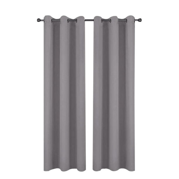 Bearachild 2 uds., cortina opaca moderna para ventana del hogar, sala de estar, dormitorio, diseño de ojal de microfibra, parasol, cortina opaca para Decoración del hogar gris Bearachild HA000580-03B