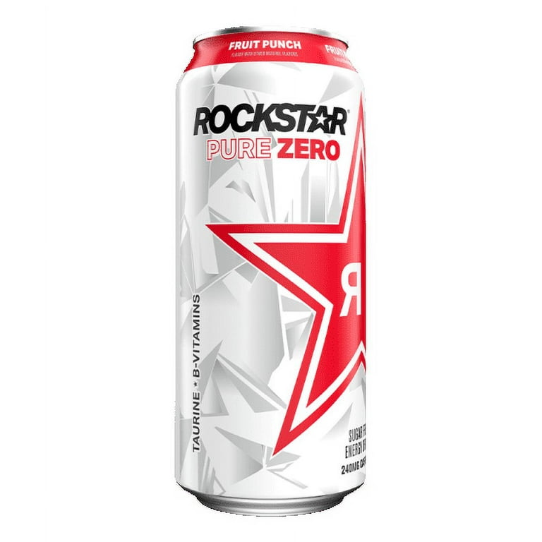 Rockstar Pure Zero Energy Drink, Fruit Punch, Calorie-Free Rockstar Pure Zero Energy Drink, Fruit Punch, Calorie-Free