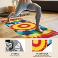 thumbnail image 4 of Colorful Rainbow Tie Dye Spiral Pattern Hot Yoga Mat Towel Non Slip for Hot Yoga - Quick-Drying Yoga Mat Cover with 4 Corner Pockets with Travel Bag - Hot Yoga Towel Non Slip 70"x26", 4 of 6