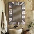 thumbnail image 2 of Head West Rustic Wood Plank Framed Farmhouse Rectangular Wall Mirror - 39.5" H x 27.5" L X 1.5" D, 2 of 9