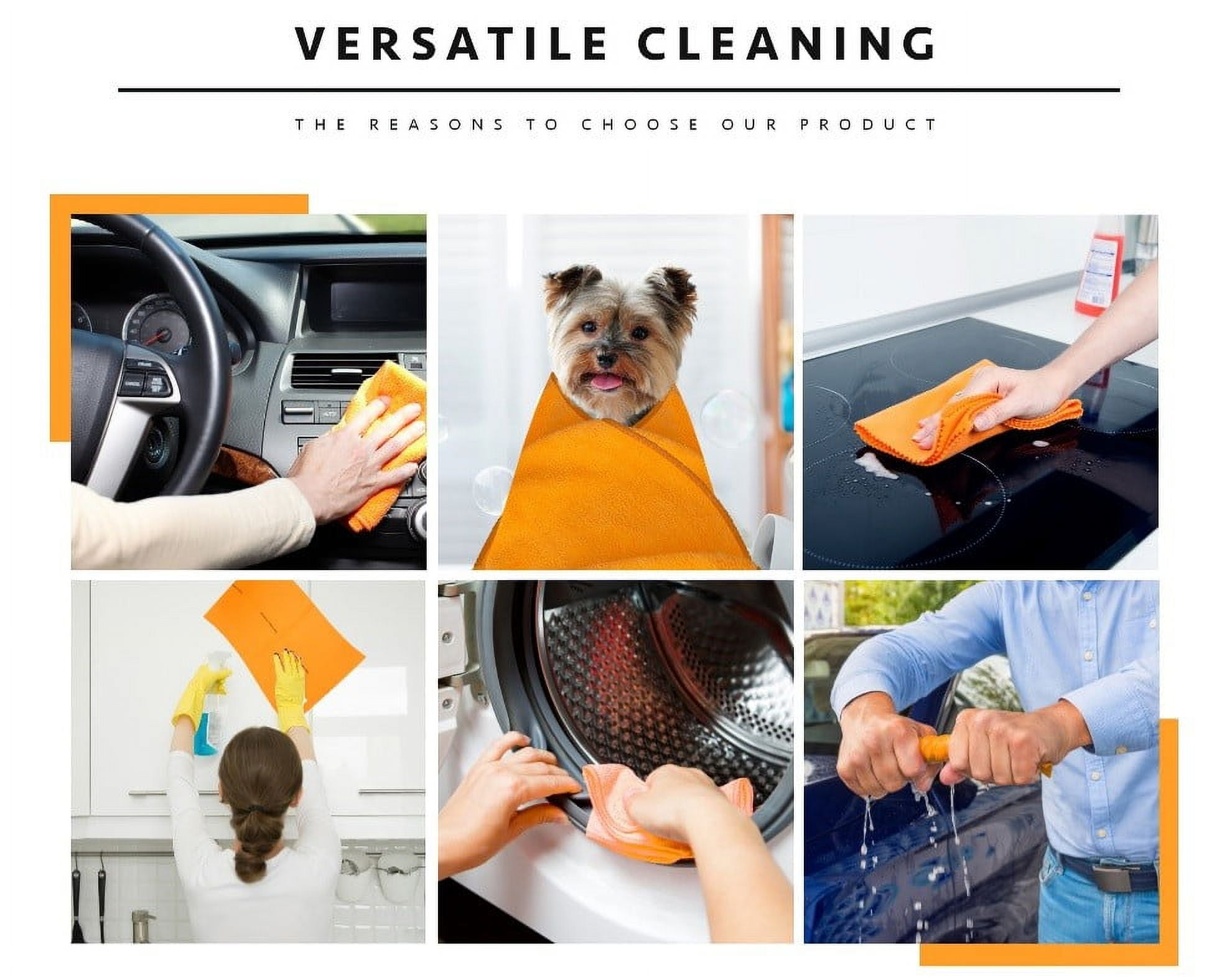 Secamax Orange Shammy Multipurpose Cleaning Cloth, Authentic Shammy made in  Germany Size 27.5 x 20 