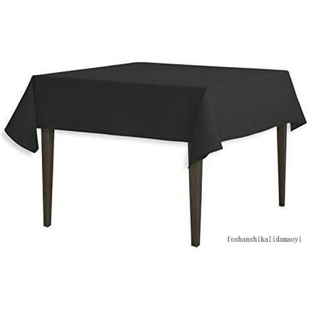 

Linentablecloth 54-Inch Square Polyester Tablecloth Black