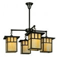 thumbnail image 2 of Meyda 137579 31 in. Hyde Park Double Bar Mission 4 Light Chandelier, Craftsman, 2 of 5
