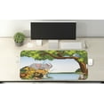thumbnail image 2 of Cartoon Computer Mouse Pad, Various Cartoon Style Animals Together by River Bank Tree Bird Funny Wildlife, Rectangle Non-Slip Rubber Mousepad X-Large, 35" x 15" Gaming Size, Multicolor, by Ambesonne, 2 of 2