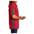thumbnail image 3 of Yellow Rooster Men's PosiCharge Active Textured Colorblock Polo True Red/ Grey XS, 3 of 8