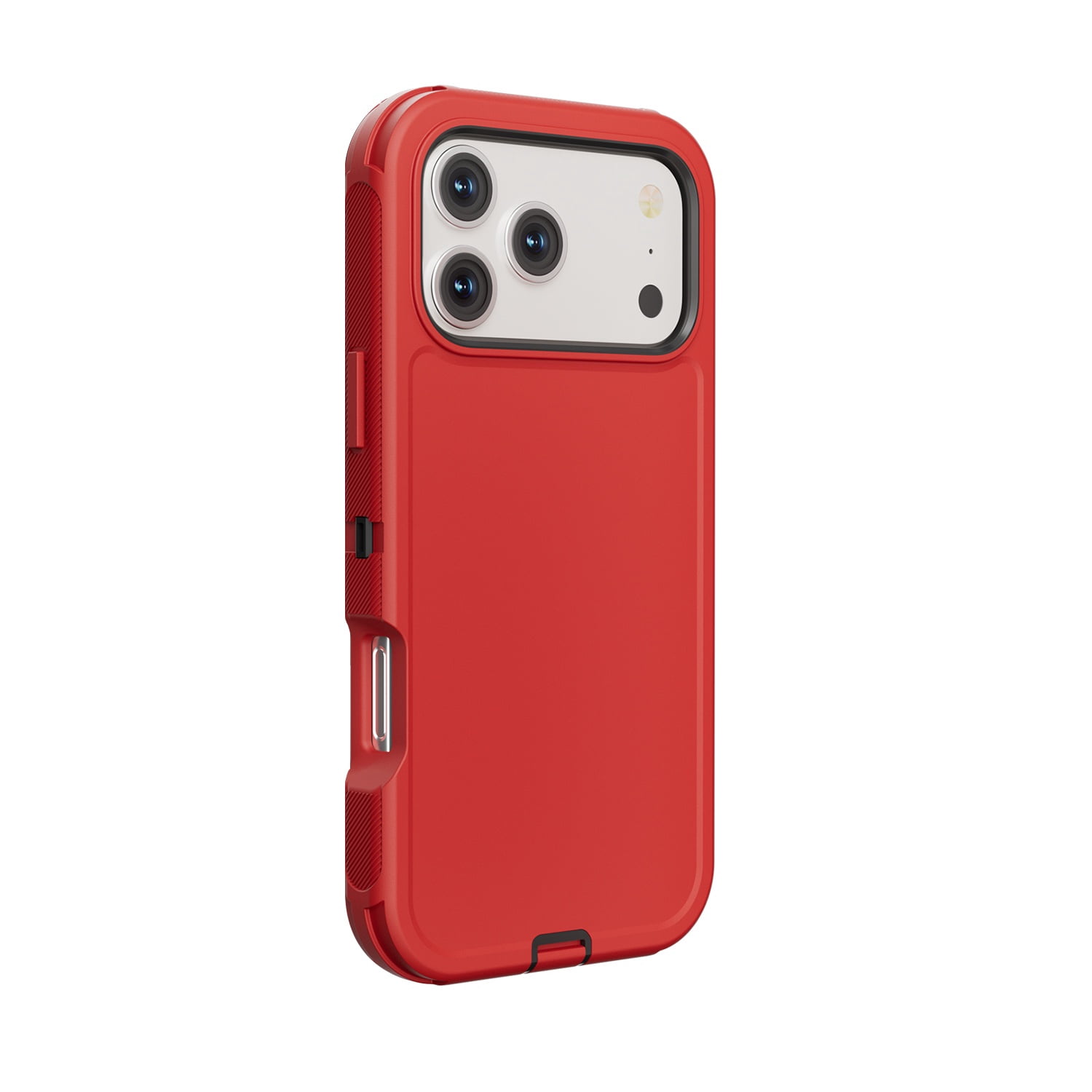 Duual Pro Heavy Shield Case for iPhone 17 Pro - Red & Black