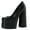 Black, variant on Women Classic Platform Square Closed Toe Pumps Slip On Chunky Block High Heels Sexy Party Dance Bridal Dressy Shoes Size 13 Black