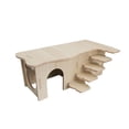 thumbnail image 2 of Cheer.US Natural Wood Multi-Room Hamster Hideout for Small Animal, Gerbils Chamber Hut with Ladder Habitats Decor for Dwarf Syrian Hamsters Mice and Other Small Pets, 2 of 7