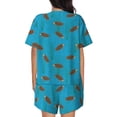 thumbnail image 3 of Naloa Sea Turtle Women's Short-Sleeved Pajama Set, Loungewear, Summer pajamas, Breathable Cozy - 3X-Large, 3 of 9