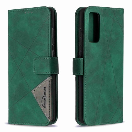 Dteck Wallet Case For Samsung Galaxy S20 FE 5G Magnetic Flip Folio Kickstand Card Slots PU Leather Wallet Shockproof Protecitve Cover (Green)