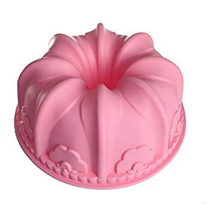 Jx-lclyl 1pc Swirl Bundt Cake Pan Chocolate Pastry Silicone Mold