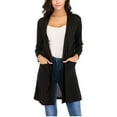 thumbnail image 1 of FUTATA Women's Open Front Cardigan Long Sleeve Cardigan Lightweight Cardigan with Pockets Soft and Breathable Black 3XL, 1 of 6
