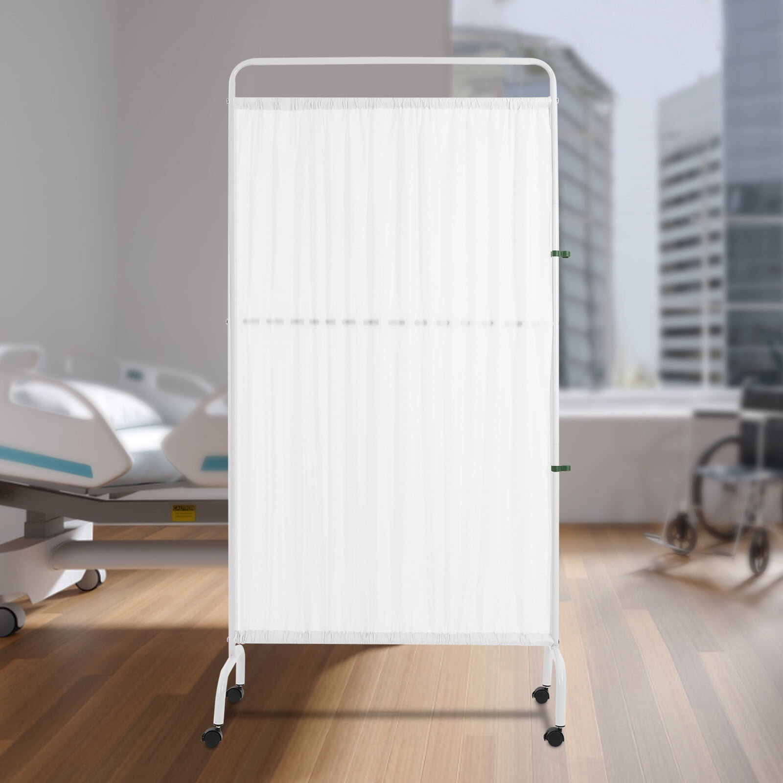 Medical Privacy Screen Room Divider with Lockable Casters 8.27*35.43*70.87 in