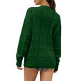 thumbnail image 6 of Fesfesfes Women Sweater Fall Winter Solid Love Heart Hollow Out Long Sleeve V-Neck Pullover Sweater Tops Clearance, 6 of 6