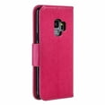 thumbnail image 2 of Allytech Galaxy S9 Case, Slim Fit PU Leather Folio Butterfly Embossed Shockproof Wrist Hand Strap Flip Cards Holder Wallet Case TPU Back Cover for Samsung Galaxy S9,Red, 2 of 8