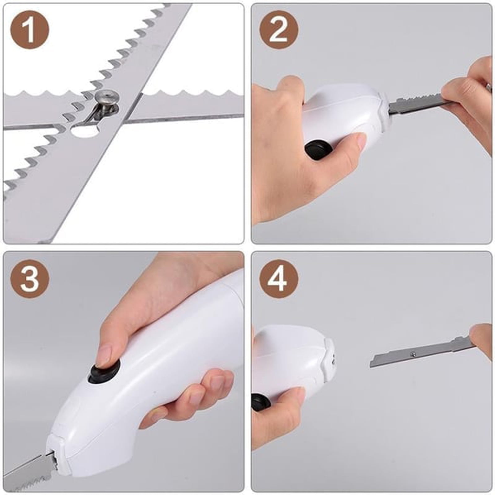 Electric Carving Knife Meat Bread Slicing Foam Cutting Cutlery Kitchen  Baking 50875818323
