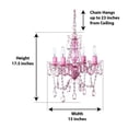 thumbnail image 2 of Gypsy Color Acrylic Crystal Chandelier, Pink 4 Light Ceiling Mount, 2 of 8