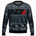 thumbnail image 2 of Suéter feo de Navidad Mass Effect N7, sudadera con capucha de dibujos animados de Anime para mujer y hombre, novedad de 2025, 2 of 3