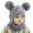 a-Grey30061, variant on VNKIDY Kids Hats Winter Adorable Knitted Children Hat With Cute Animal Face Design Fluffy Pom Attached Scarf Warm Winter Accessory For Cold Weather Classic Headwear