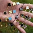 thumbnail image 5 of Pulseras de Trebol de Plata 925 Autentica Ajustables Disponibles en Negro, Dorado, Rosa, Verde y Mas, 5 of 7