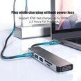 thumbnail image 4 of Hub USB C móvil a HDMI compatible RJ45 100M VGA adaptador OTG Thunderbolt 3 dock YONGSHENG, 4 of 5