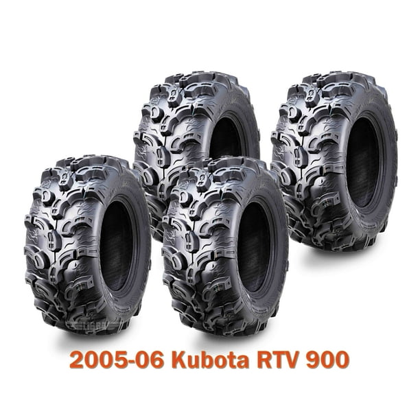 200506 Kubota RTV 900 Complete Set ATV tires 25x1012 Super Mud