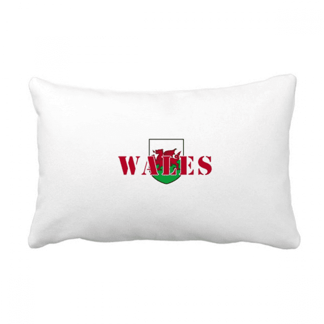 Welsh Emblem Flag Territory Throw Pillow Lumbar Insert Cushion Cover Home Decoration
