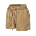 thumbnail image 6 of MixMatchy Women's Solid Elastic Waist band with Drawstring Tencel Shorts, 6 of 7