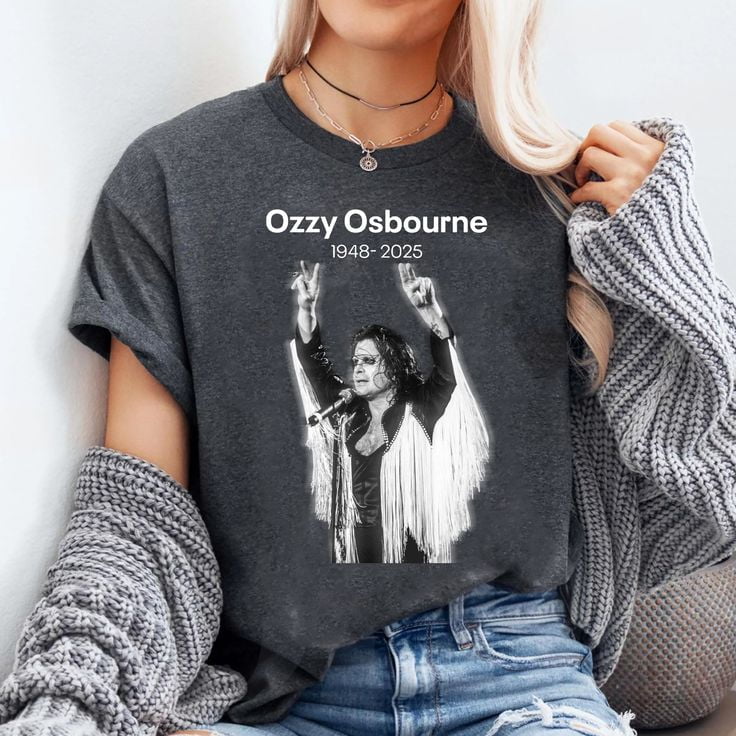 OZZY OSBOURNE Tシャツ Ozzy Osbourne Memorial Shirt 1948 2025 Tribute Tee Gothic