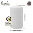 thumbnail image 3 of Hyoola 3 x 5 White Unscented European Made Pillar Candles, Dripless Paraffin Wax with Smokeless Cotton Wicks, 6-Pack, 3 of 5