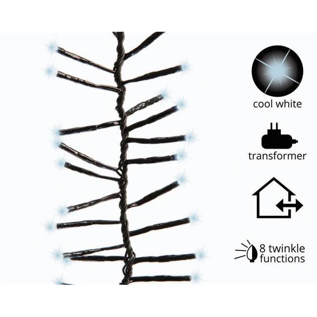Celebrations 9466491 10 ft. LED Twinkle Cluster Christmas Lights Cool White 448 Lights