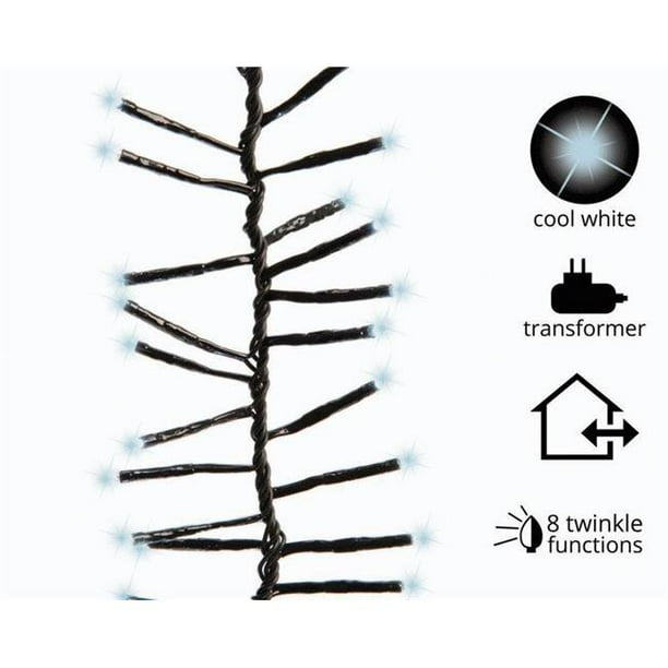 Celebrations 9466491 10 ft. LED Twinkle Cluster Christmas Lights Cool