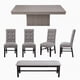 thumbnail image 5 of Comedor 4 sillas y 1 Banca con Mesa Rectangular Gris con Negro Camacho, 5 of 6
