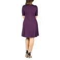 thumbnail image 2 of 24seven Comfort Apparel Plus Size Long Sleeve Fit and Flare Midi Dress, 2 of 4