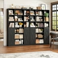 thumbnail image 2 of Homfa 74.2" Tall Bookcases with 2 Drawers & Adjustable Book Shelf, 6 Tier Wooden Display Bookshelf Storage for Living Room Home Office, Black, 2 of 8