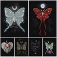 thumbnail image 2 of Brujería de Luna, polillas, novias de murciélago, fantasmas y plantas de esqueleto, arte de pared, pintura en lienzo, Póster Artístico de Wicca e impresión, decoración del hogar, 2 of 4