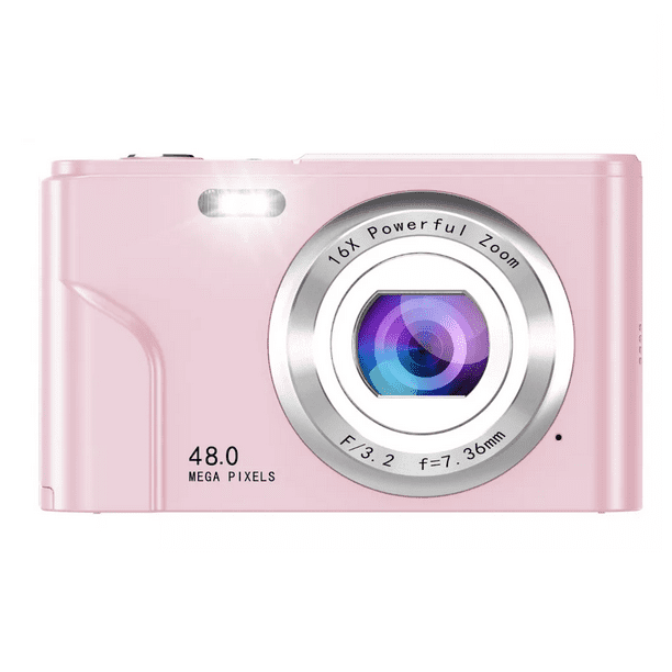 Cámara Digital 1080p Fhd Video Audio Webcam Principiante rosa