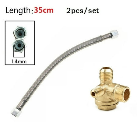 

RANMEI 2PCS/set 350mm Air Compressor Flexible hose Air pump check valve Connecting Pipe